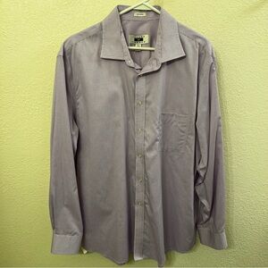 Joseph Abboud Lavender Checkered Dress Shirt (Size 17 1/2)